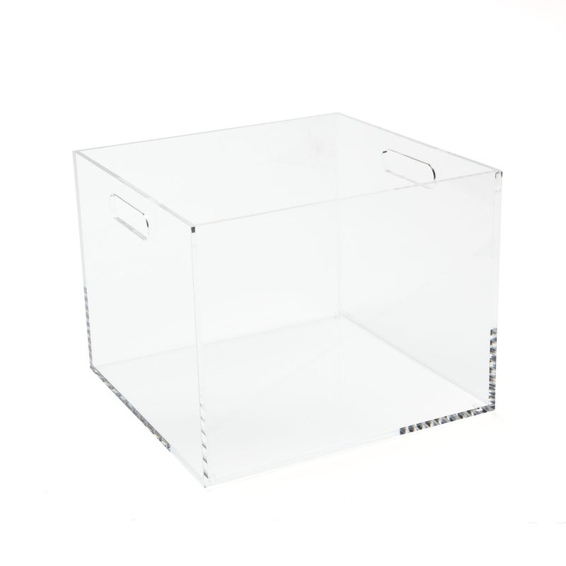 RUSSELL+HAZEL RUSSELLHAZEL Acrylic File Box Acrylic File Folder Organizer Letter Size Hanging File Organizer Box 1225 x 1275 x 10 Acrylic Storage Container for Bathroom Pantry or Home 55712