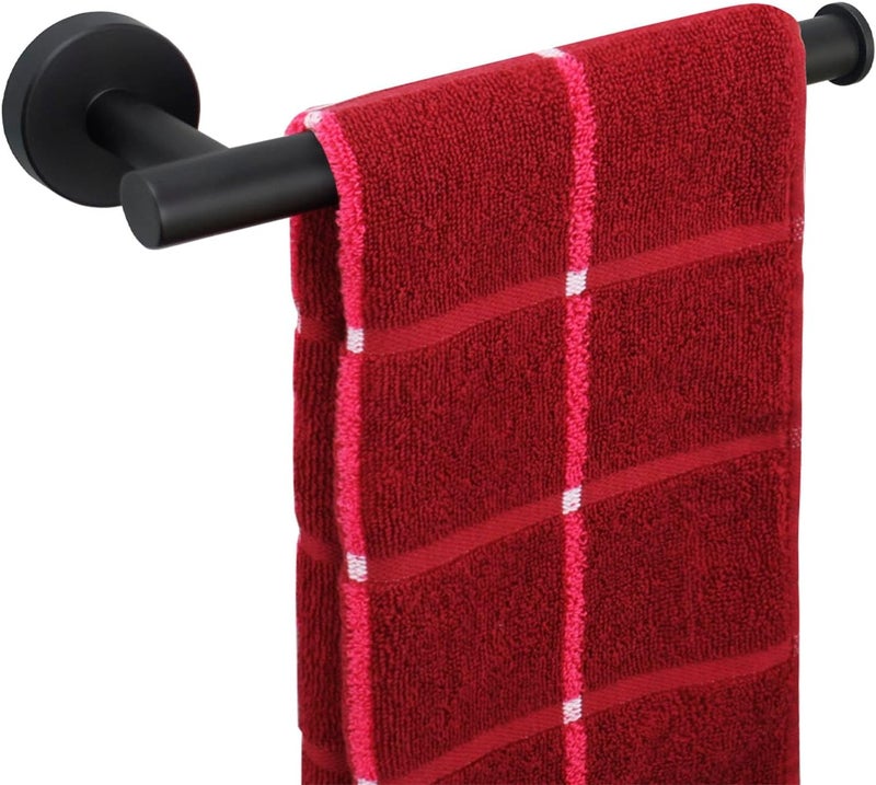 TocTen Hand Towel Holder - 9 in Towel Ring Thicken SUS304 Stainless Steel Towel Holder for Bathroom Wall, Contemporary Bath Hand Towel bar Wall Mounted Towel Racks for Bathroom Kitchen(Matte Black) - Image 1