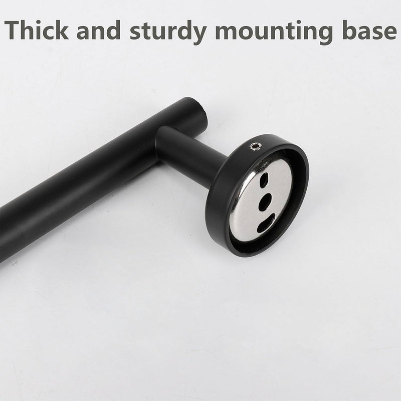 TocTen Hand Towel Holder - 9 in Towel Ring Thicken SUS304 Stainless Steel Towel Holder for Bathroom Wall, Contemporary Bath Hand Towel bar Wall Mounted Towel Racks for Bathroom Kitchen(Matte Black) - Image 5