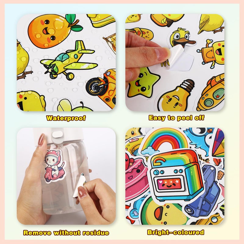 Eternity sky 1200PCS Water Bottle Cute Animal Stickers for Kids Classroom - Waterproof Vinyl Sticker Bulk Pack for Adults Girls Boys Teens - Image 3