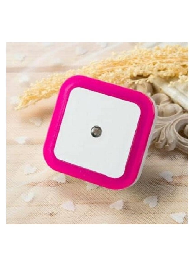 Generic Night Army Energy Saving Sensor Night Light Square Shape, Automatic Detector Control, Eye Protection, Children's Favorite Gift on Holidays and Parties (Pink) (Set of 1)  - Image 1