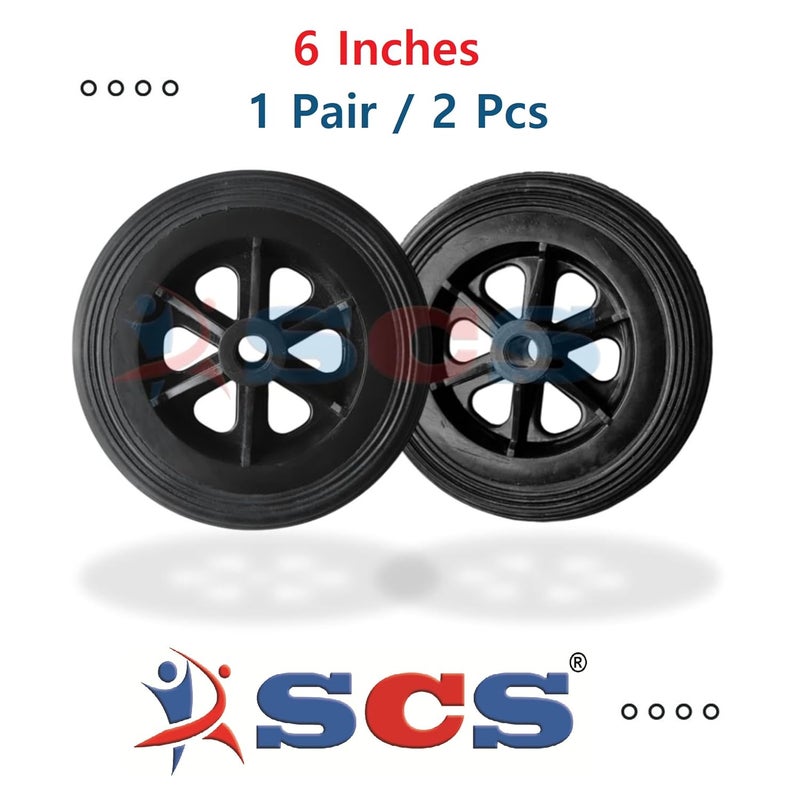 SCS إطار عجلة الكرسي المتحرك الأمامي (6 بوصات)، متعدد الألوان - Image 2
