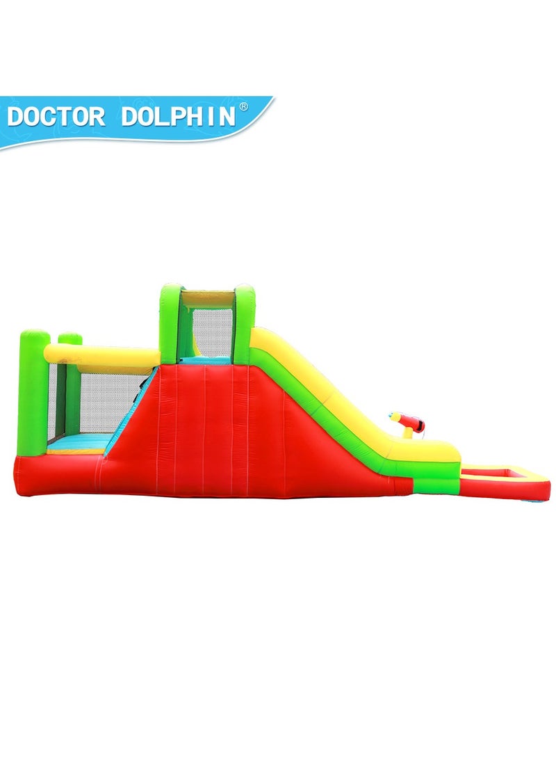 doctor dolphin - Doctor Dolphin Inflatable Bounce House with Slides and Water Blower 73018 - Image 1