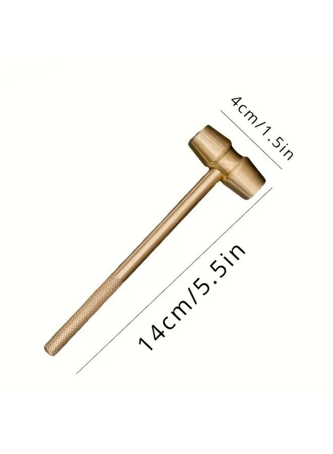 1pc Brass Hammer Non Slip Grip Durable Copper Tool for Carpentry DIY Indoor Outdoor Decor - Image 4