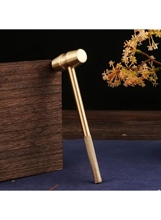 1pc Brass Hammer Non Slip Grip Durable Copper Tool for Carpentry DIY Indoor Outdoor Decor - Image 2