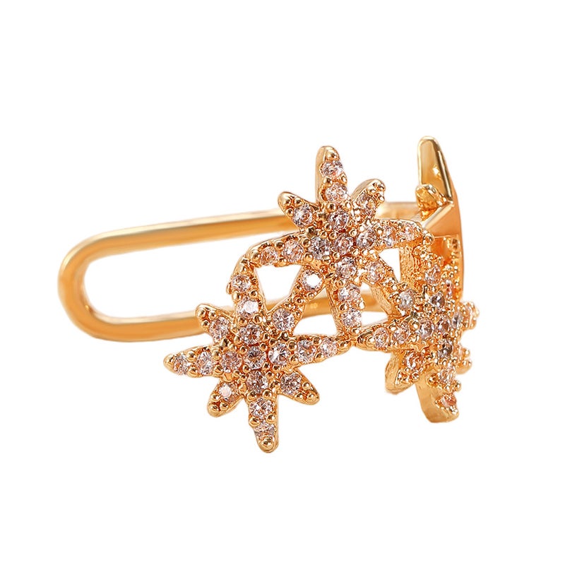 ofeankri Cross-Border Micro-Inlaid Star Earrings for Women - Elegant, Versatile, Luxury Style - Image 5