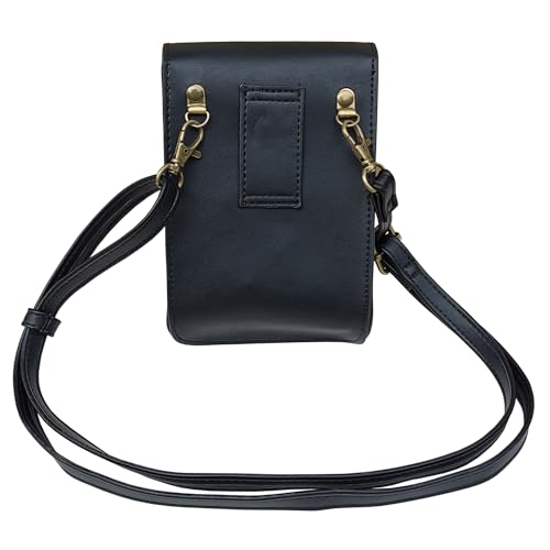 Larswon Belt Pouch, Renaissance Bag Medieval Leather Ren Faire Accessories Small Crossbody Belt Bag Cell Phone Pouch Renaissance Belt (Black - Fairy) - Image 4