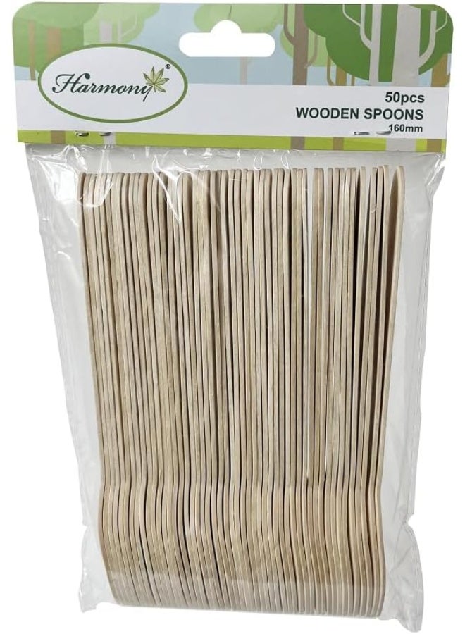 Servewell Harmony 160mm Birch Spoon 50pcs/set - Image 1