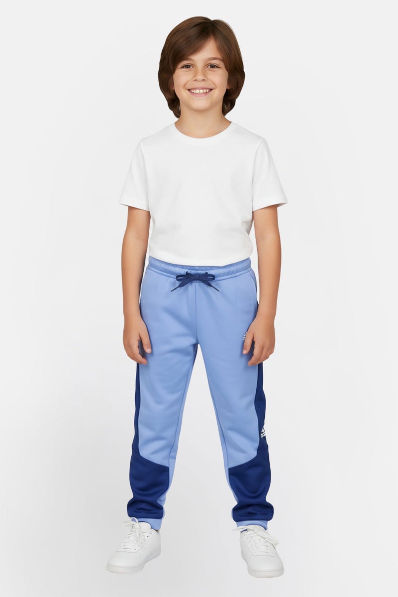 Adidas Kids Boy Brand Logo Sweatpants, Blue - Image 1