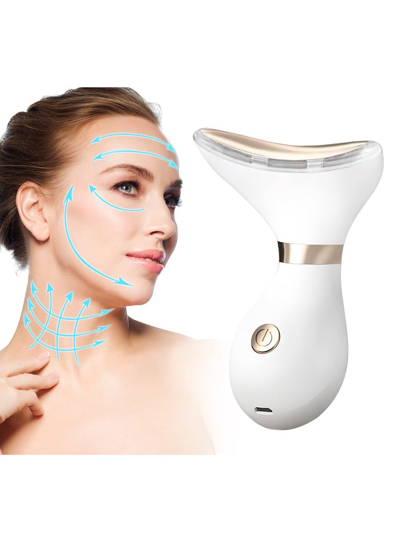 Excefore Face Massager Anti Aging Neck Eye Massager, 3 Modes Heat High Frequency Vibration Anti Wrinkles Facial Device for Skin Tightening & Lifting, Micro-Current Neck Protector USB Rechargeable - Image 1