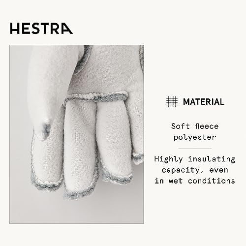 Hestra Junior Heli Ski Glove Liner - Machine Washable Glove Liner for Additional Layering or As A Thin Glove, Offwhite, 4 - Image 3