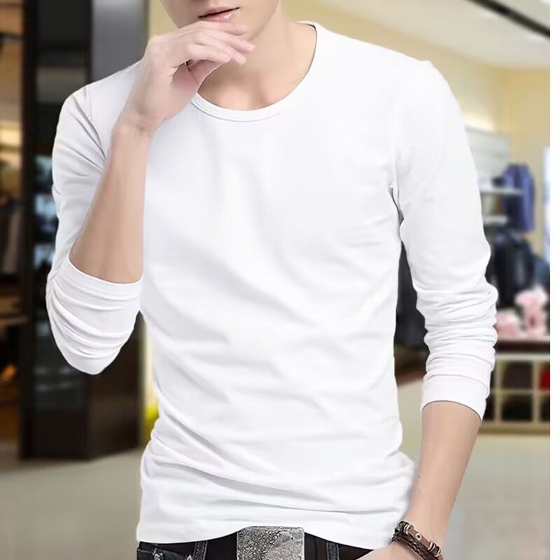 Loose Long Sleeve Shirt Jacket Men Thin White Long T 