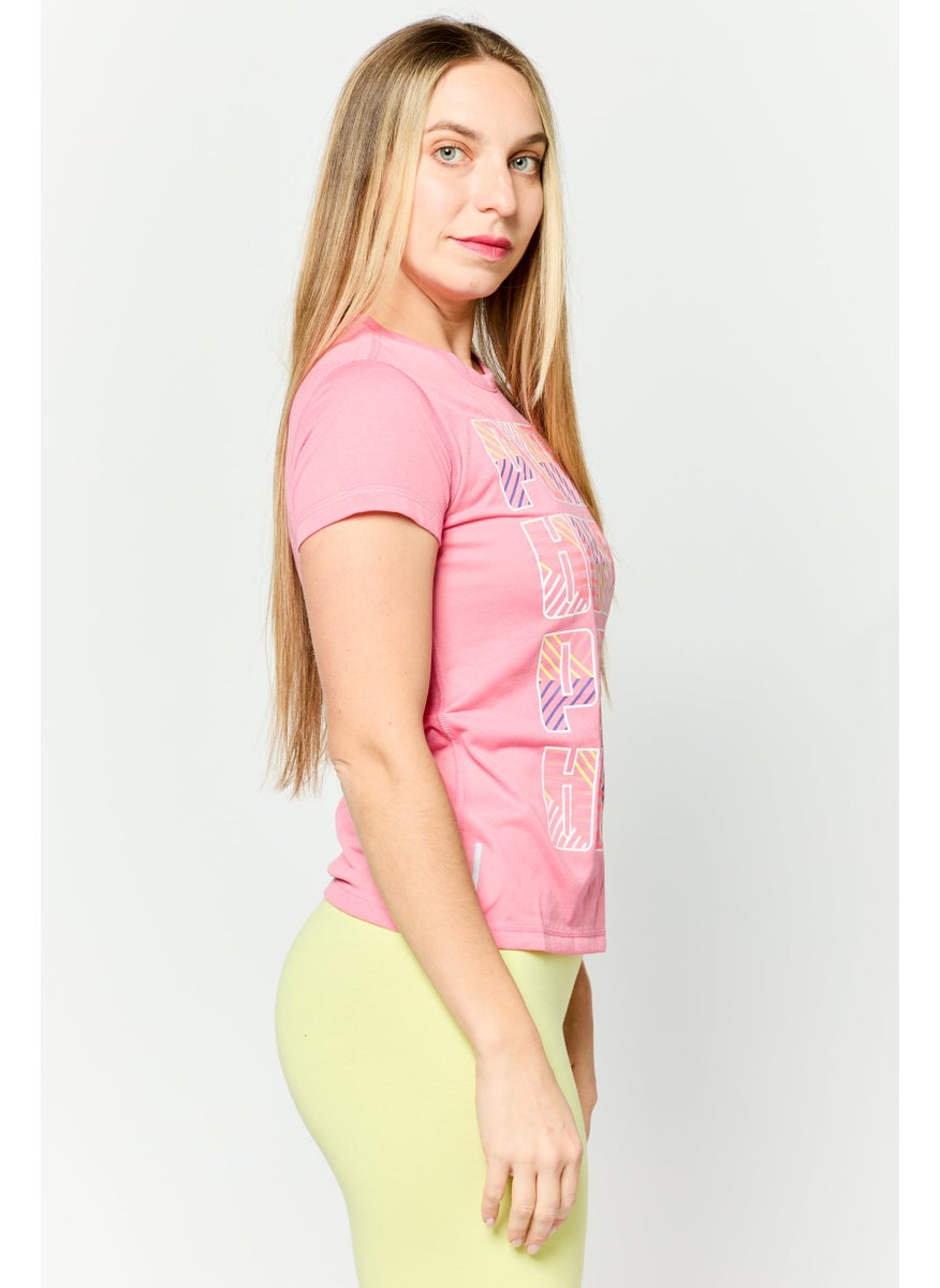 PUMA Women Sportswear Fit Short Sleeve Training Top, Pink  - Image 2