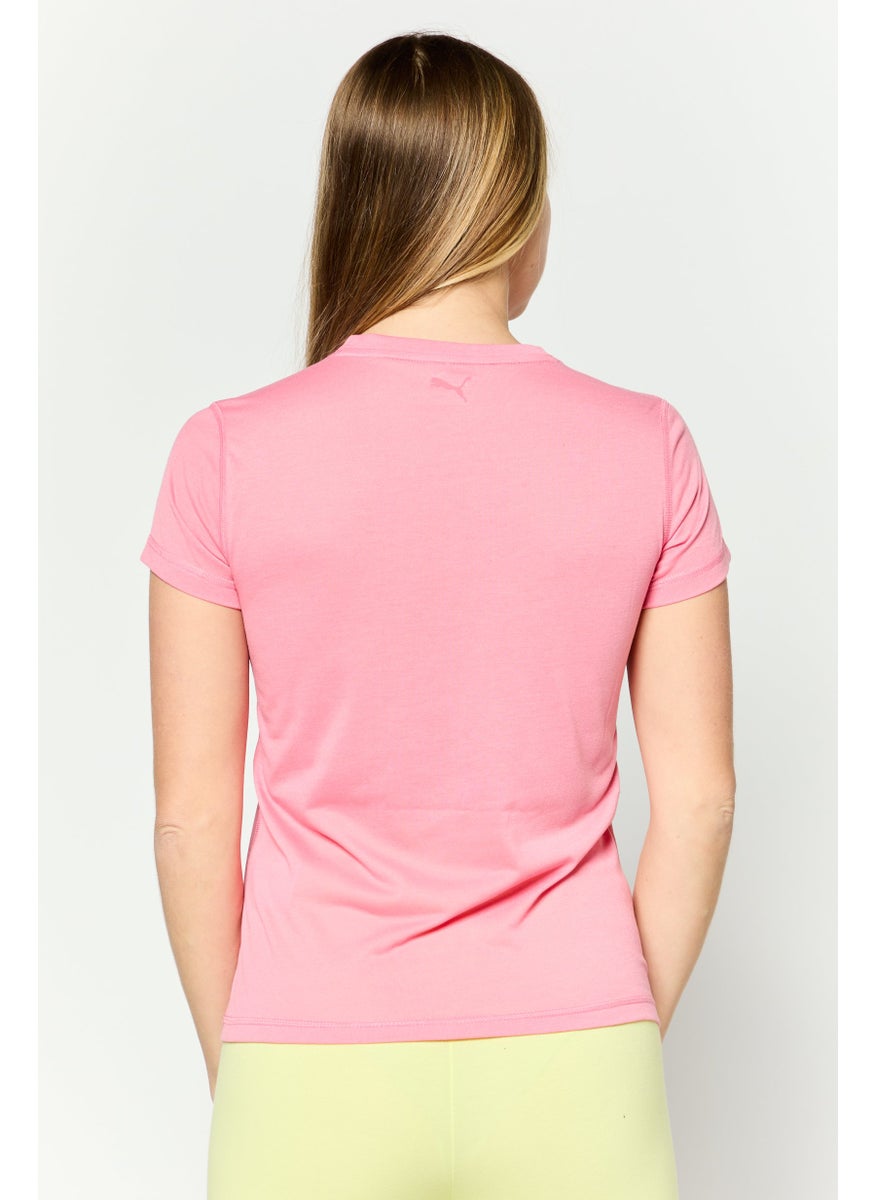 PUMA Women Sportswear Fit Short Sleeve Training Top, Pink  - Image 4