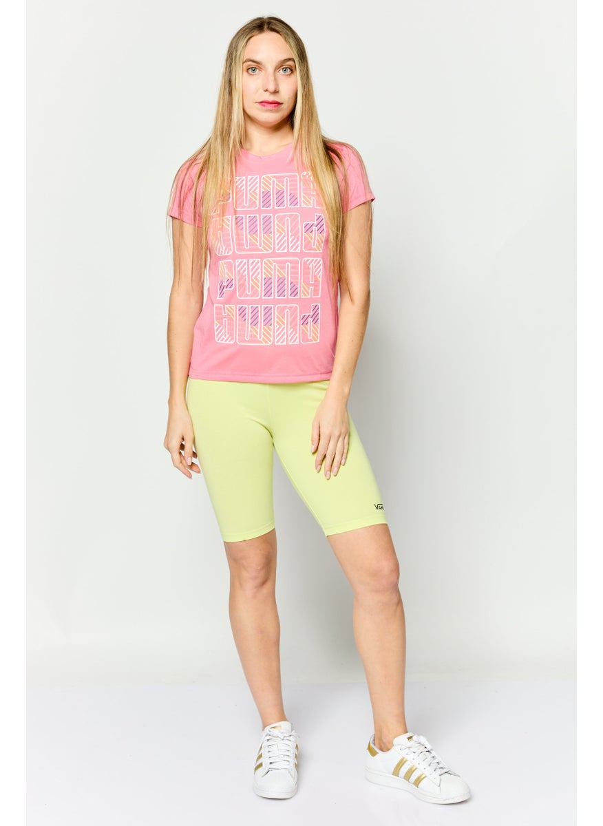 PUMA Women Sportswear Fit Short Sleeve Training Top, Pink  - Image 3