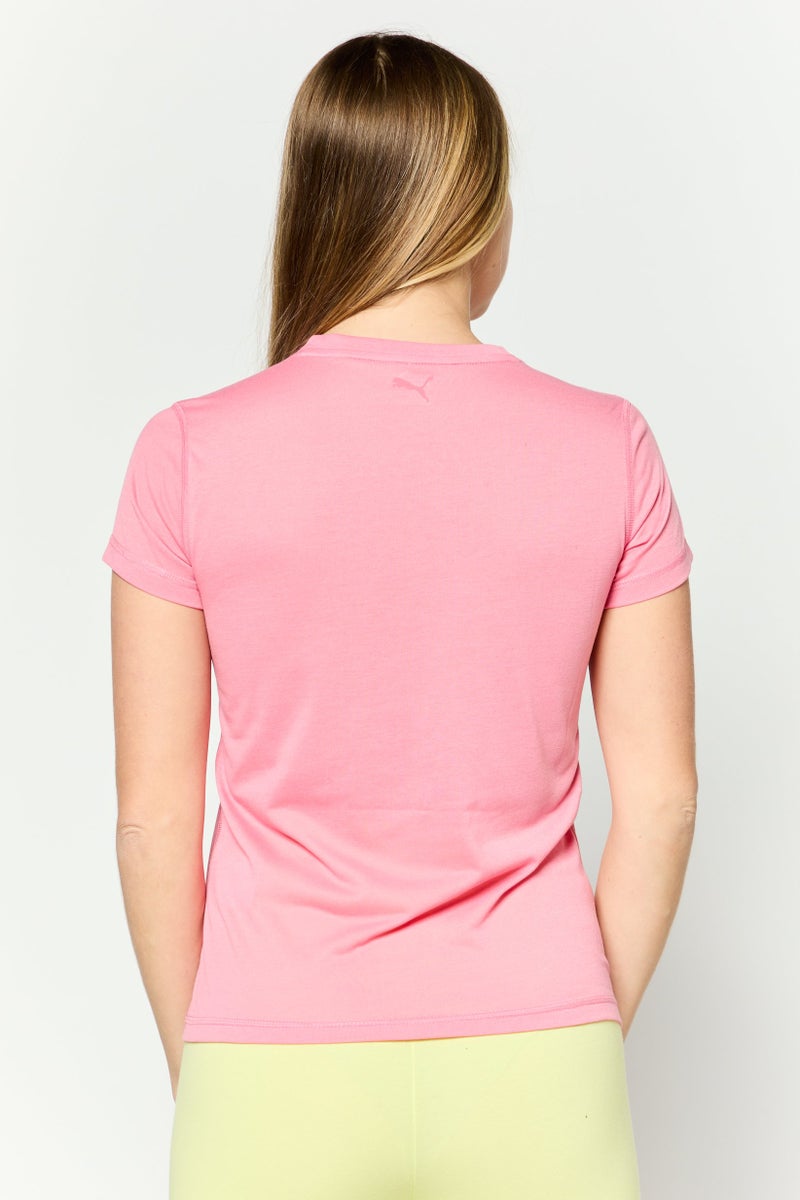 PUMA Women Sportswear Fit Short Sleeve Training Top, Pink - Image 4