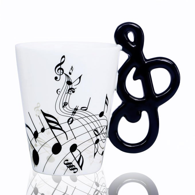 MUSIC MUG MUSICAL NOTES COFFEE MUG GIFT FOR MUSICIAN 135 OZ MUSICAL CUP GIFTS FOR MUSIC LOVERS MUSICAL COFFEE MUGS BIRTHDAY CHRISTMAS GIFTS FOR MEN WOMEN