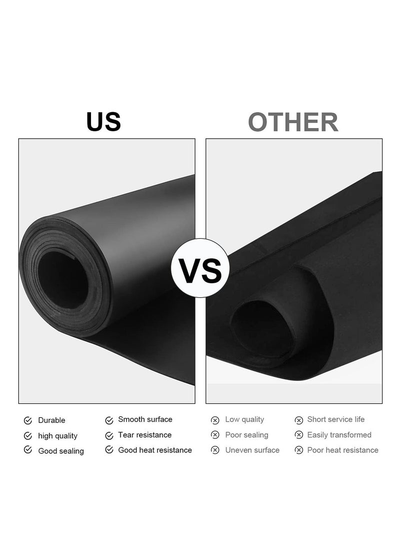 Generic Rubber Sheet Neoprene Rubber Strips, Solid Rubber Rolls for DIY Gaskets, Crafts, Pads, Flooring Protection, Supports, Leveling, Anti-Vibration, Anti-Slip, Easy to Cut  - Image 5