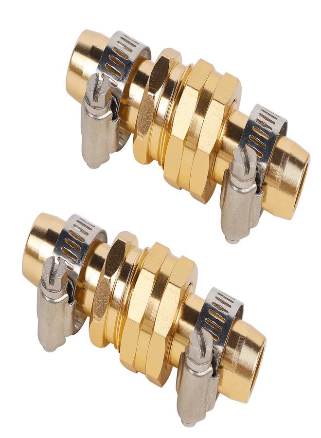 Biswing Garden Hose Repair Connector with Clamps, 5/8" Barb x 3/4" GHT Thread Aluminum Water Hose Pipe Repair Kit, Female and Male Hose Connectors with Stainless Steel Clamp, 2 Pack - Image 4