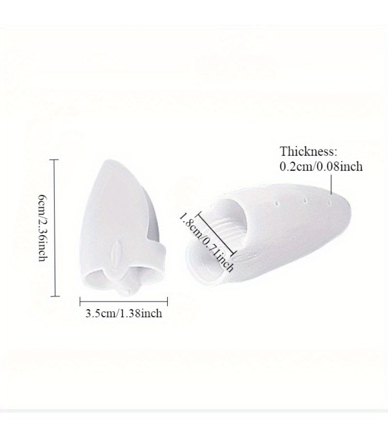 Apricot Yellow Adjustable Toe Separator Dual Ring Soft Toe Spreader 1 Pair - Image 4