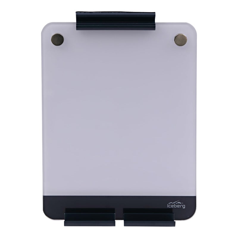 Iceberg Clarity Glass Personal Dry Erase Board, Office Supplies, with Ultra-White Back and Aluminum Frame, 9" x 12" - Image 1