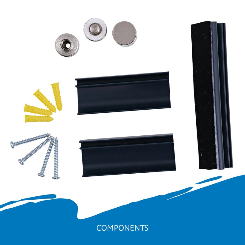 Iceberg Clarity Glass Personal Dry Erase Board, Office Supplies, with Ultra-White Back and Aluminum Frame, 9" x 12" - Image 5