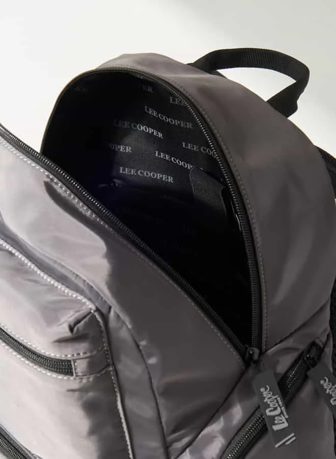 Lee Cooper Men Solid Backpack with Adjustable Straps and Zip Closure - 14x46x31 cm