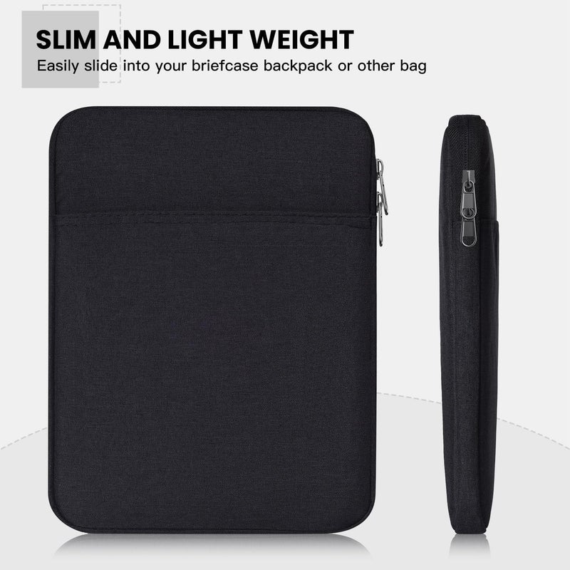 iKammo iPad mini Sleeve, Shockproof 7.9-8.3 inch Tablet Sleeve for iPad mini 7/6/5/4/3, Amazon Fire HD 8/8 Plus, Samsung Galaxy Tab A7 Lite 8.7, iPad mini Pouch Bag, Black - Image 2