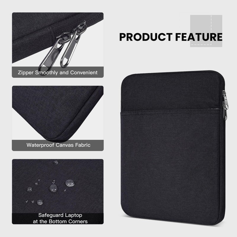 iKammo iPad mini Sleeve, Shockproof 7.9-8.3 inch Tablet Sleeve for iPad mini 7/6/5/4/3, Amazon Fire HD 8/8 Plus, Samsung Galaxy Tab A7 Lite 8.7, iPad mini Pouch Bag, Black - Image 4