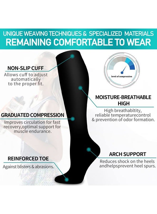 COOLOVER Copper Compression Socks for Women and Men(6 Pairs)-Best Support for Running, Athletic, Nursing, Travel - Image 5