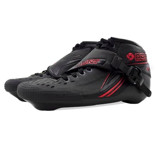 Bont Jet Inline Speed Skates - Vegan, Heat Moldable Racing Package with Carbon Fiber Boot, Elemental Wheels, and ABEC7 Bearings(White/Black,41/8) - Image 5