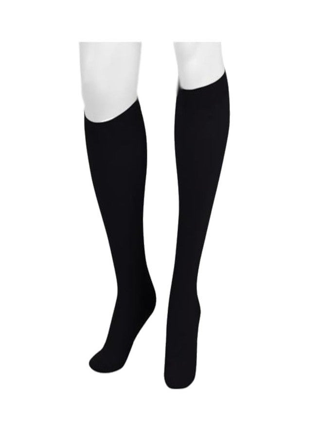 Juzo Dynamic Varin 3511 Knee-High 20-30mmhg Silicone Top Band Closed Toe Sock, Black, 3 (III) Regular - Image 1