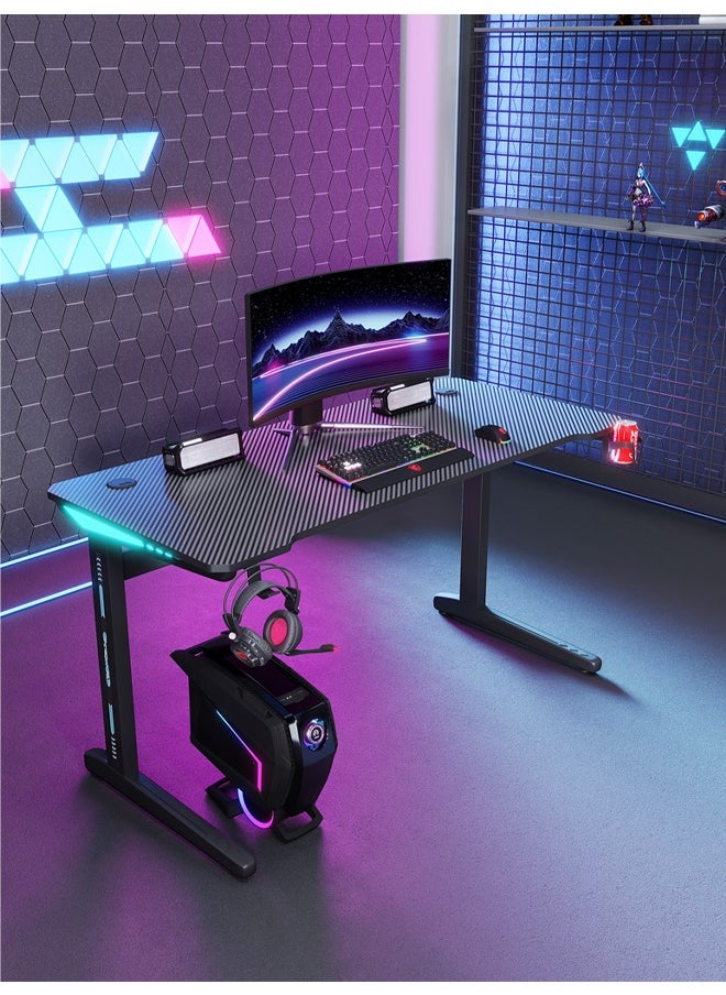 NKX Ergonomic Gaming and Computer Desk with LED Lights 120 CM  - Image 2