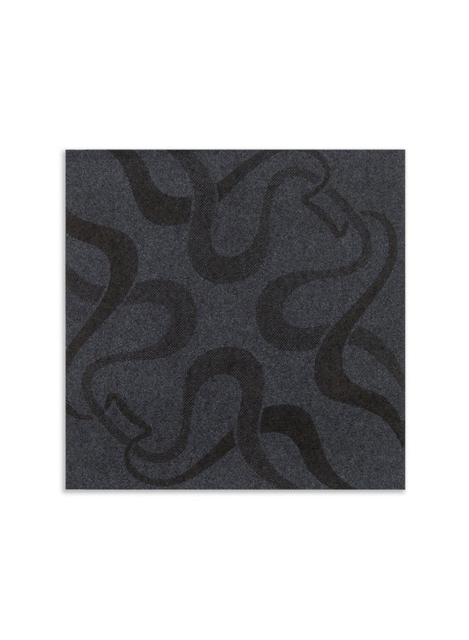 Restaurantware Luxenap 15.75 Inch Disposable Napkins, 600 Soft Linen Like Napkins - Absorbent, Air Laid, Black With Vintage Pattern Paper Cloth Like Napkins, Pre-folded, For Dinner Party Guests  - Image 1