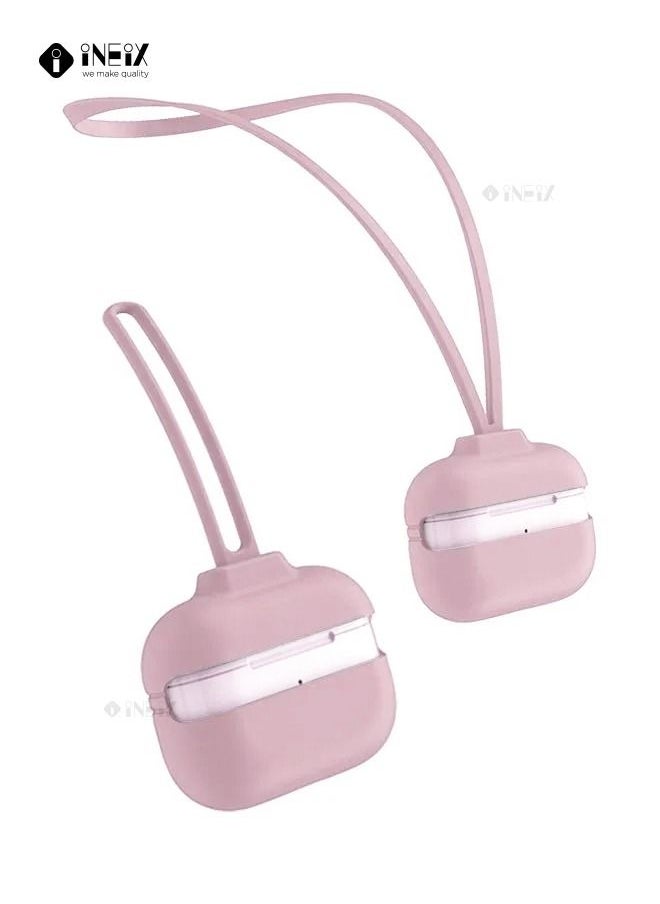 INEIX - 3-Piece Soft Silicone Case Cover For Apple AirPods Pro Pink Sand - Image 1