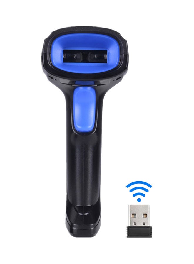ماسح باركود لاسلكي مع جهاز استقبال بمنفذ USB الأسود / الأزرق - Image 3