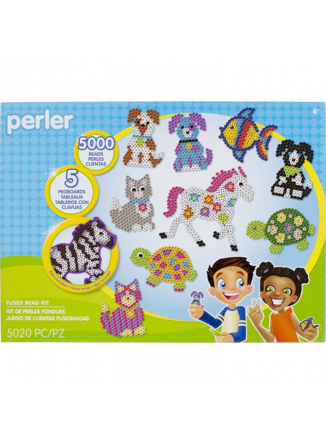 Perler Pet Parade Deluxe Fuse Bead Craft Activity Kit, 5020 pcs - Image 1