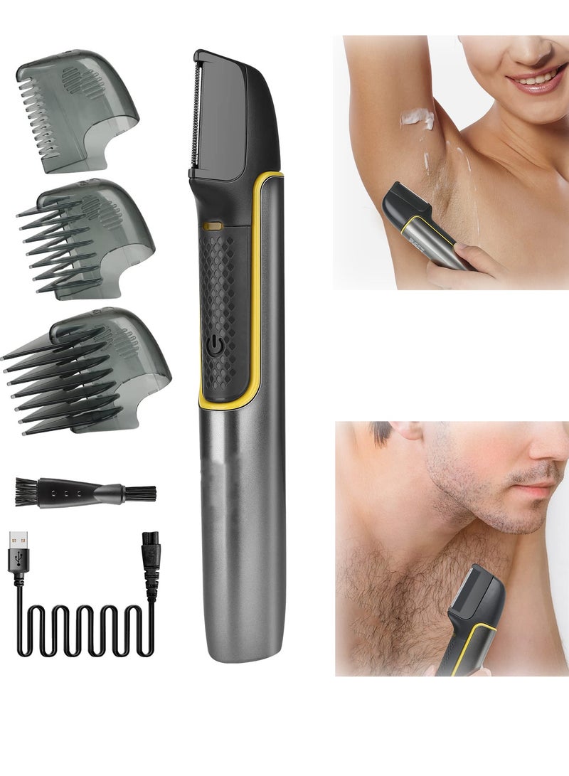 SYOSI Men's Body Hair Trimmer, Body Shavers for Mens Trimmer for Face and Body, Electric Trimmer Waterproof Beard Trimmer Cordless Body Groomer for Men Bikini Trimmer Women USB Rechargeable - Image 1