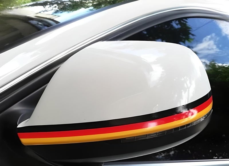 iJDMTOY (2) Germany Flag Colour Stripe Decal Sticker For Euro Car Audi BMW MINI Mercedes Porsche Volkswagen Exterior or Interior Decoration - Image 3
