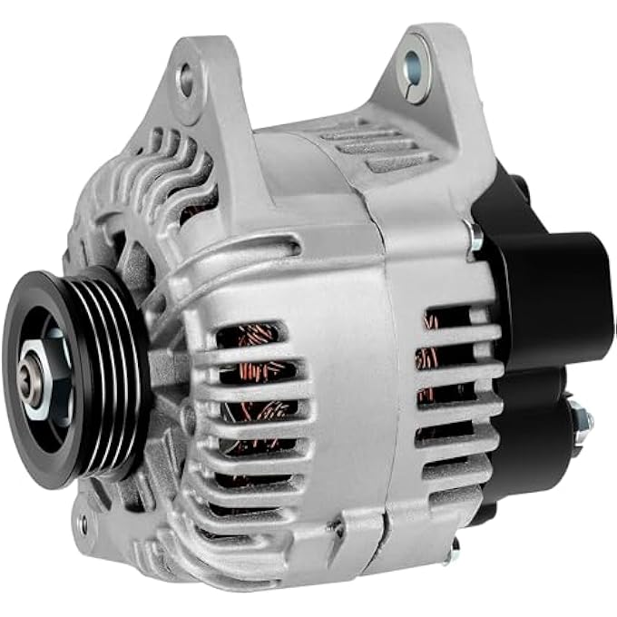 ASTOU 110Amp NEW Alternator Fit 2003 2004 2005 2006 for Hyundai Santa Fe 2003 2004 2005 for Hyundai Sonata 2003 2004 2005 for Kia Optima OEM Alternator Replacement A0002655009 139627 - Image 1