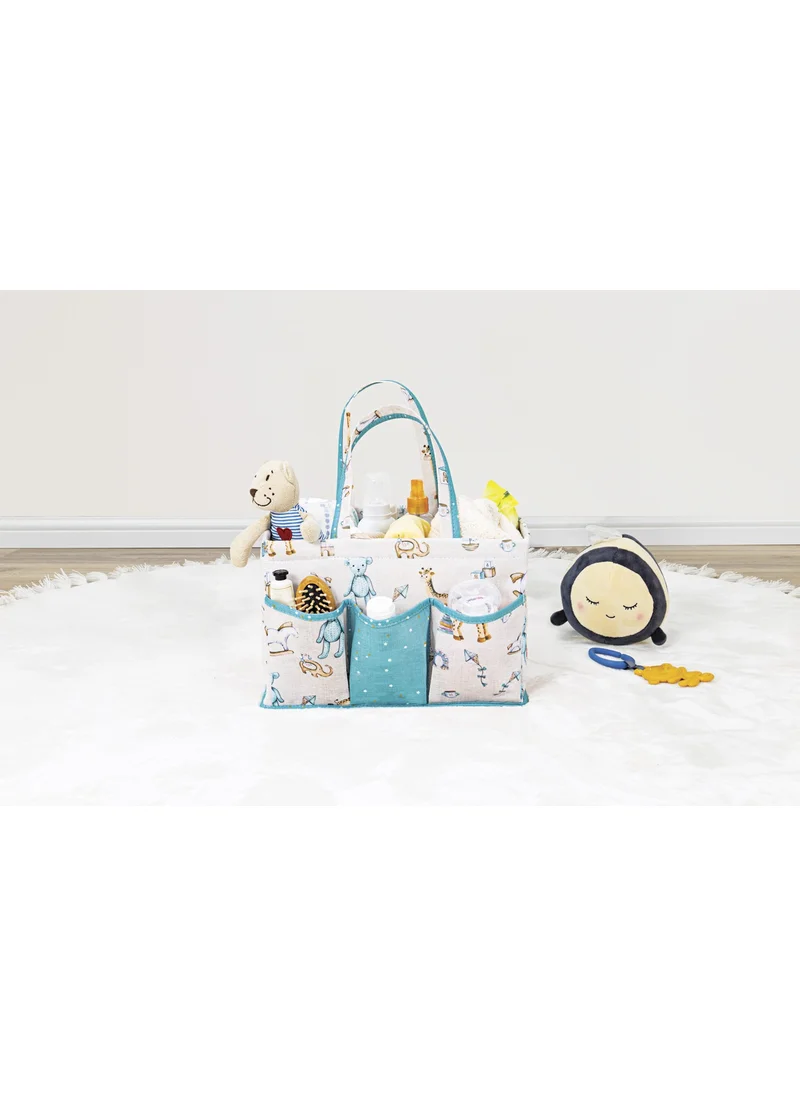Mor Bebe Purple Bebe Baby Easy to Use Patterned Portable Care Bag 30X20X21