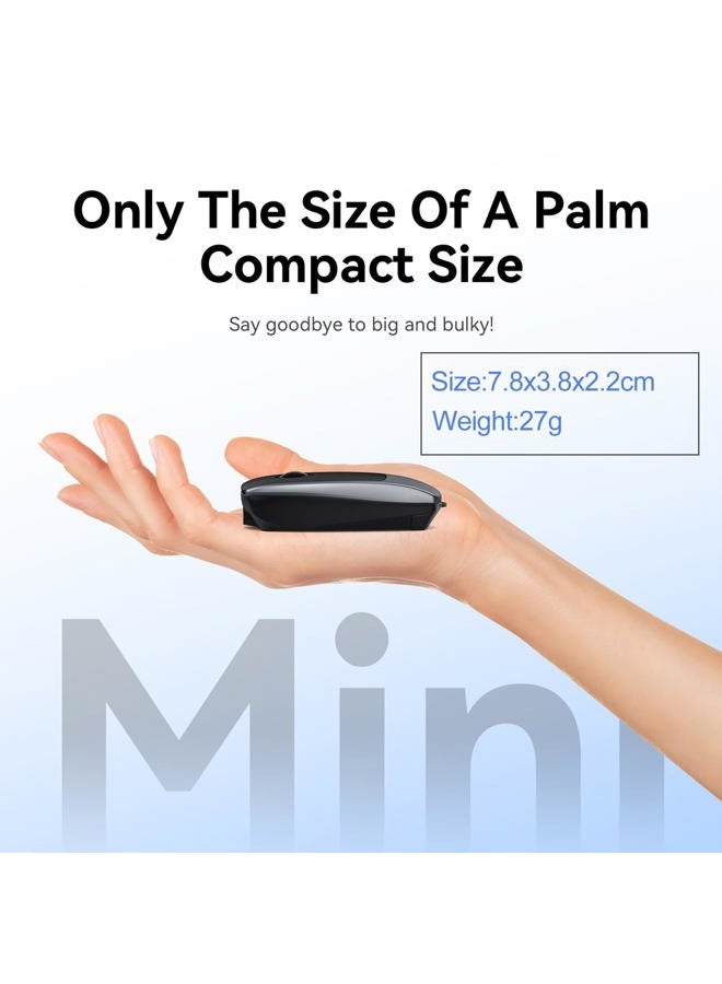 Mini Bluetooth Mouse Rechargeable with TF Card Reader (Max 2TB),Great idea for Kids,Travel and Gift-Gray - Image 5