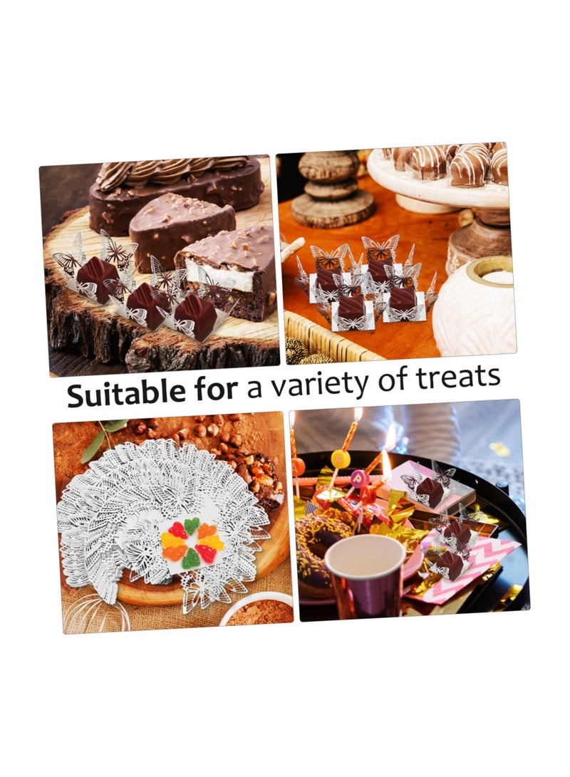 Zikra 50 Pcs erfly Paper Cup Chocolate Tray Cupcake Dessert Candy Wrapping Wedding Liners Baking - Image 3