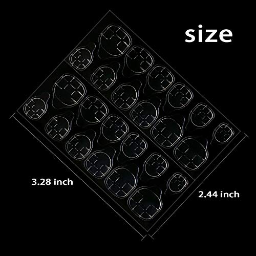 Allstarry 1200pcs (50 Sheets) Adhesive Tabs Ultrathin Waterproof Breathable Double-Sided Jelly Nail Sticker Super Sticky False Nail Glue Sticker Transparent Flexible for Manicure - Image 2