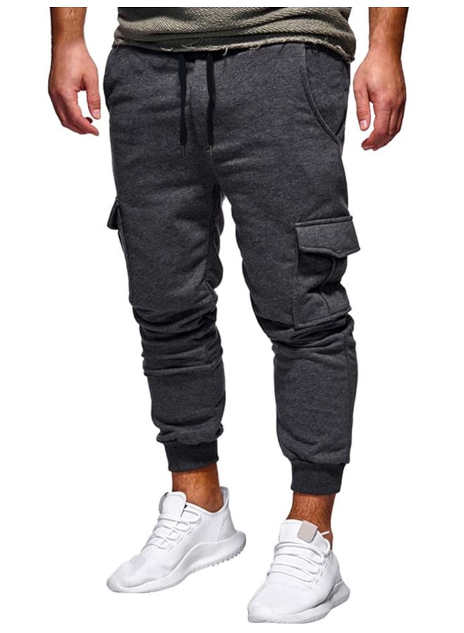 Autumn And Winter Men's Casual Sports Pants, Thickened Pocket Jogging Training Tapered Pants For Men