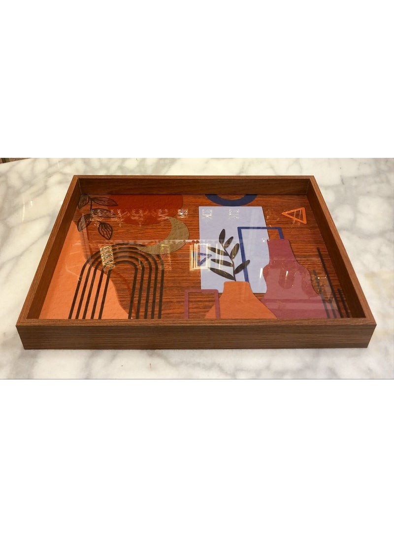 Set Of 2 Pcs Serving Trays - Natural Bamboo wood - Image 3
