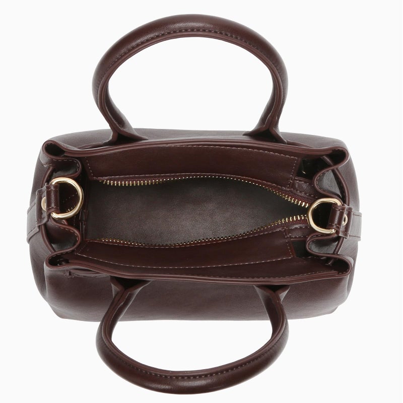 CATSEA Small Top Handle Bag Designer Handbags for Women, Faux Leather Crossbody Bags Vintage Luxury Satchel Purse - Image 4