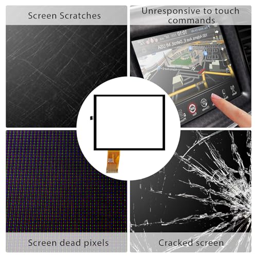 WonVon 8.4" Uconnect Screen Replacement Digitizer Compatible with 2017-2022 Ram 1500 2500 3500 Chrysler Dodge Durango Challenger Grand Cherokee Wrangler Radio Navigation Replace #LA084X01(SL)(01) - Image 4