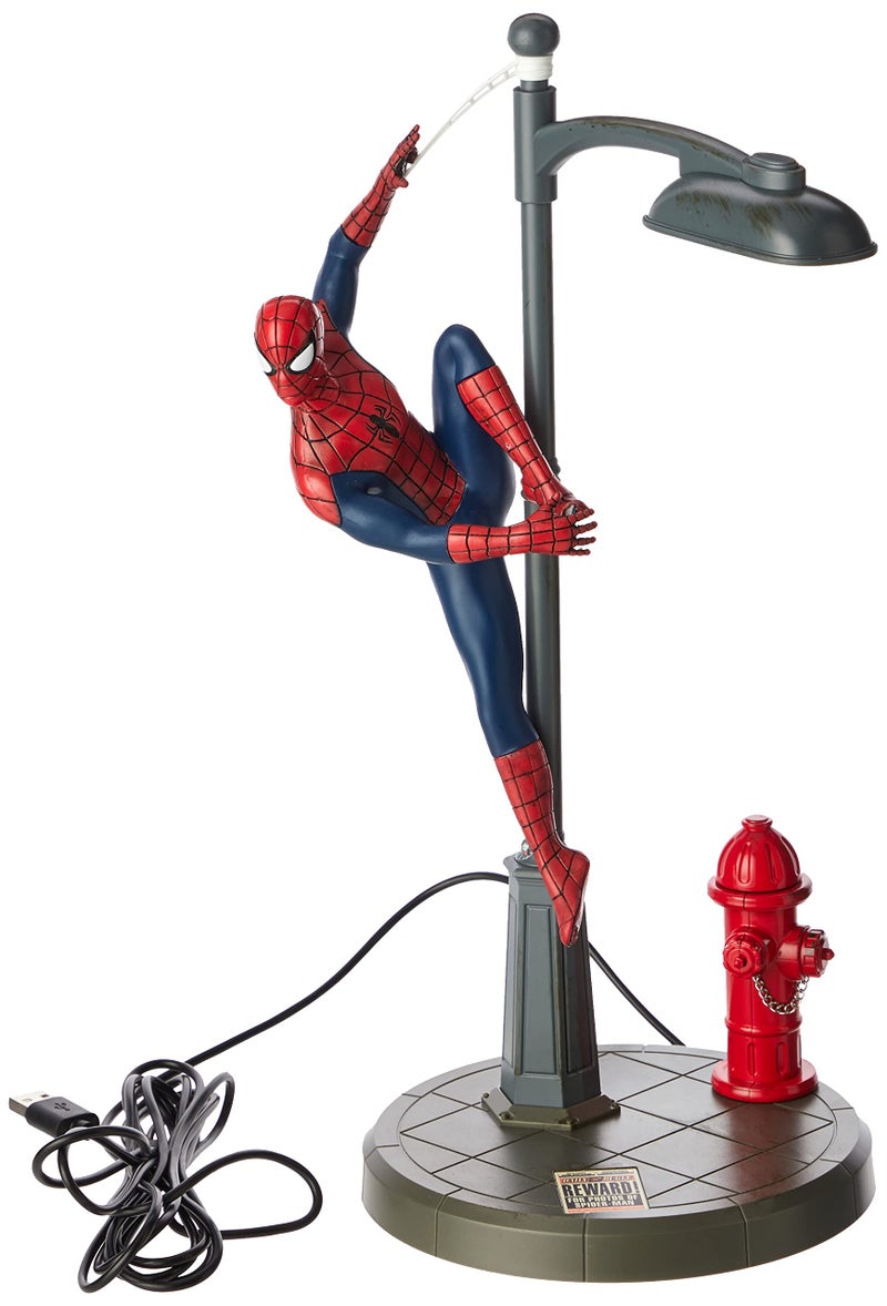 Paladone Spiderman Desk Lamp - Officially Licensed Disney Table Light, Marvel Streetlight Spider Man Spotlight, Gift for Multiverse Fans | Paladone - Image 1