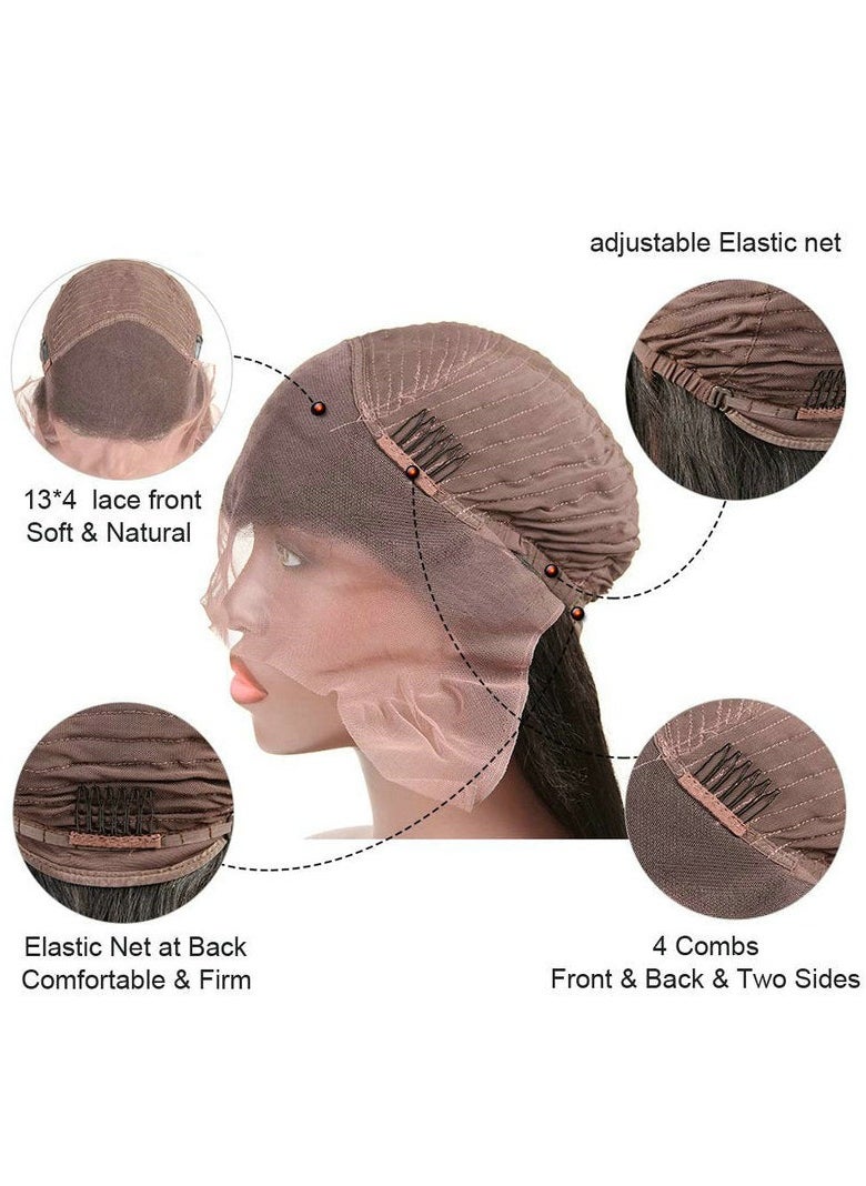 Estelle Human Hair Straight Wigs with 13x4 Lace Front Lace Nature Black Straight  - Image 5